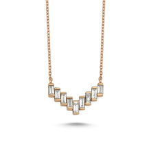 Load image into Gallery viewer, 14K Solid Gold Diamond Layering Ladder Necklace For Women - Jewelryist
