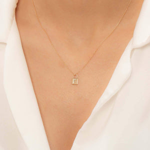 14K Solid Gold Diamond Initial F Charm Necklace For Women - Jewelryist