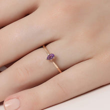 Load image into Gallery viewer, 14K Solid Gold Amethyst Ring For Women - Jewelryist
