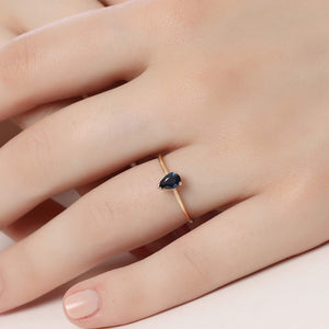 14K Solid Gold Sapphire Ring For Women - Jewelryist