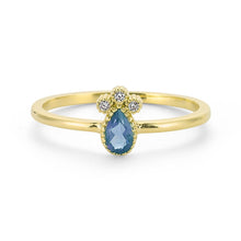 Load image into Gallery viewer, 14K Solid Gold Diamond Topaz Ring For Women - Jewelryist
