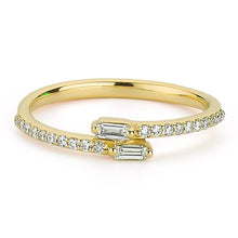 Load image into Gallery viewer, 14K Solid Gold Diamond Stacking Ring For Women - Jewelryist
