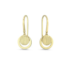 Load image into Gallery viewer, 14k Dangle Multi Disc Charm Earrings with Matte Finish
