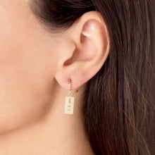 Load image into Gallery viewer, Multi Rectangular Charm Dangle Earrings in Solid Gold

