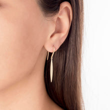 Load image into Gallery viewer, Dangle Spike Charm Earrings in Gold with Matte Finish
