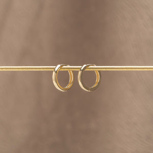 13mm Endless Hoop Earrings in Yellow Plain Gold