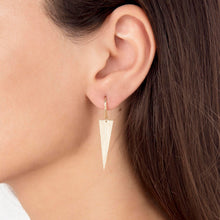 Load image into Gallery viewer, Large Spike Charm Dangle Earrings in Matte Finish Gold
