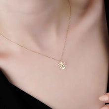 Load image into Gallery viewer, Thin Tiger Face Charm Necklace in Real 14kt Gold
