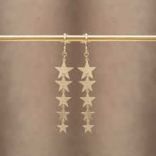 Load image into Gallery viewer, Bold Star Extra Long Drop Earrings in Gold
