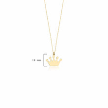 Load image into Gallery viewer, Real Gold Crown Charm Pendant in Gold
