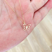 Load image into Gallery viewer, Delicate Gold Butterfly Charm Necklace
