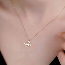 Load image into Gallery viewer, Delicate Gold Butterfly Charm Necklace
