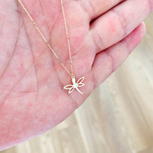 Load image into Gallery viewer, Dainty Solid Gold Dragonfly Charm Necklace
