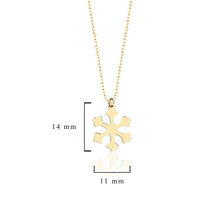 Load image into Gallery viewer, Delicate Snowflake Winter Charm Necklace in Real Gold
