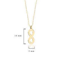 Load image into Gallery viewer, 14k Solid Gold Infinity Symbol Charm Necklace
