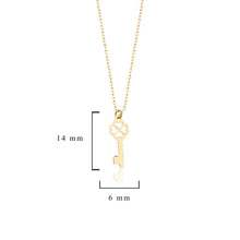 Load image into Gallery viewer, Tiny Key Charm Pendant in Real 14k Gold
