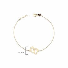 Load image into Gallery viewer, Baby Feet Charm Bracelet in Solid Gold for New Mom
