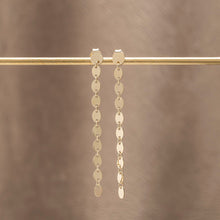 Load image into Gallery viewer, Extra Long Drop Earrings in Solid 14kt Gold
