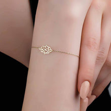 Load image into Gallery viewer, 14k Gold Hamsa Hand Protection Chain Bracelet
