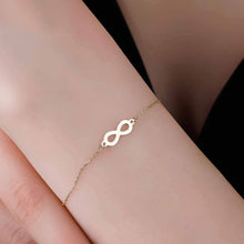 Load image into Gallery viewer, Solid 14k Gold Infinity Symbol Charm Bracelet
