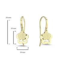 Load image into Gallery viewer, Delicate Clover Charm Earrings with Matte Finish in Gold
